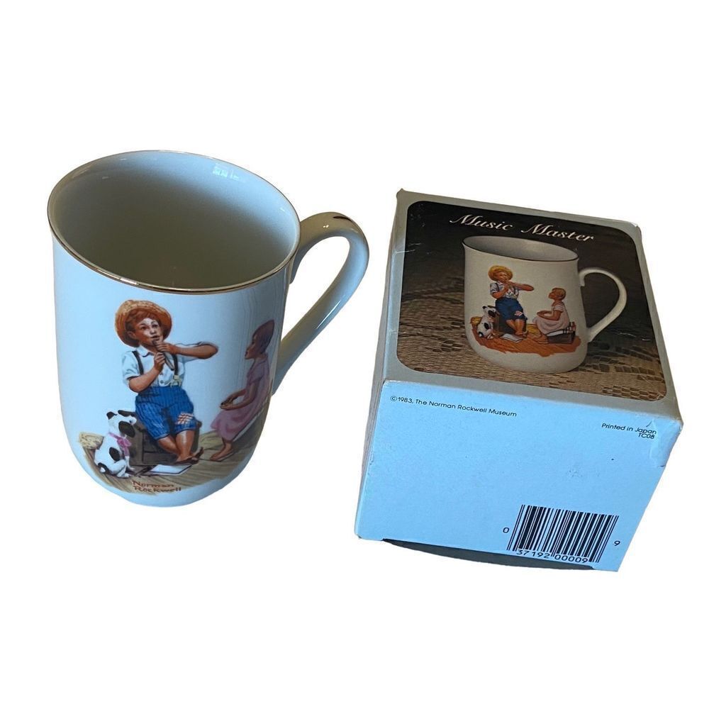 Vintage 1983 Norman Rockwell Museum "Music Master" Coffee Tea Mug Cup